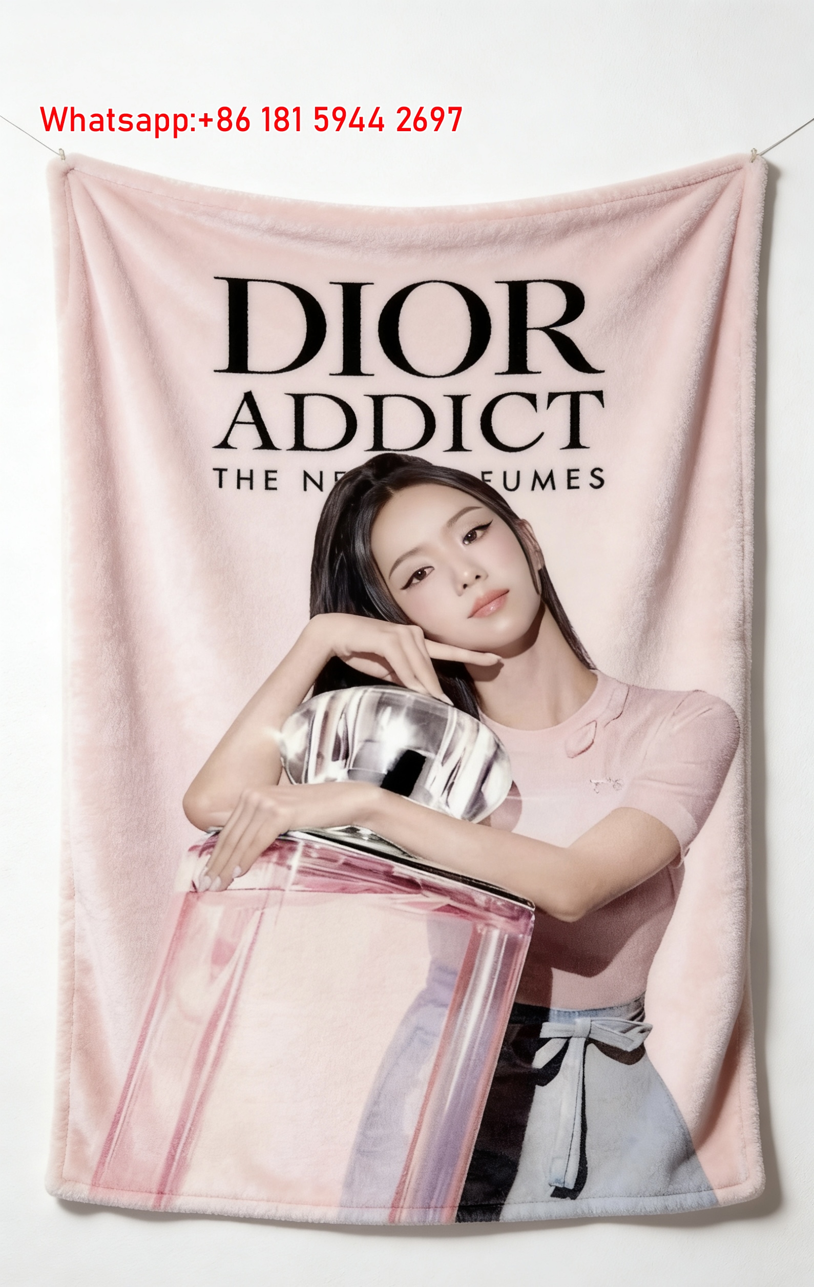Dior Addict Printed Flannel Sofa Throw Blanket D273